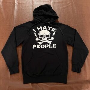 I Hate People Hoodie Sweatshirt - Size Small